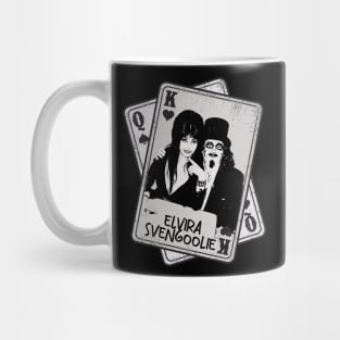 Retro Elvira & Svengoolie Card Style Mug